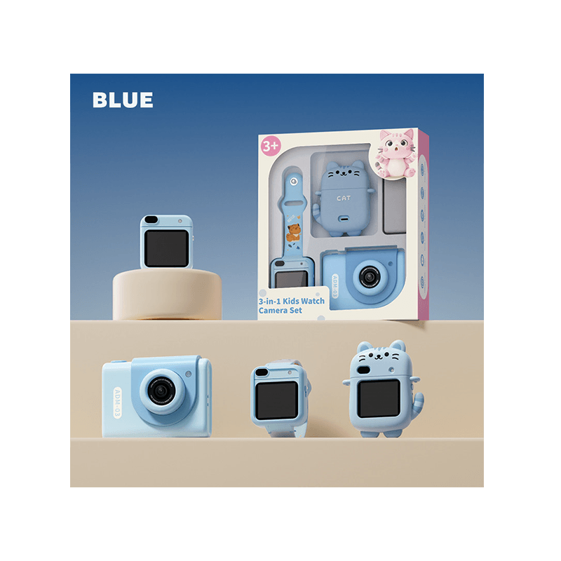 My Cam 3-In-1 Kids Smart Watch Camera Set - Blue