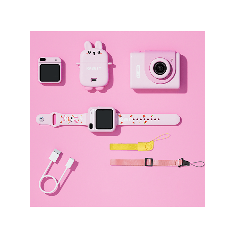 My Cam 3-In-1 Kids Smart Watch Camera Set - Pink
