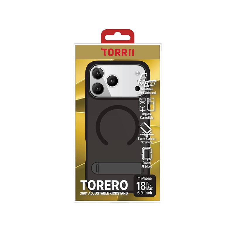 Torrii Torero Magsafe Stand Case for iPhone 18 Pro Max -  Black