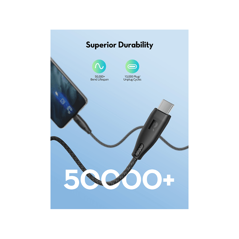 RavPower 100W USB-C to USB-C Cable 1.5m - Black
