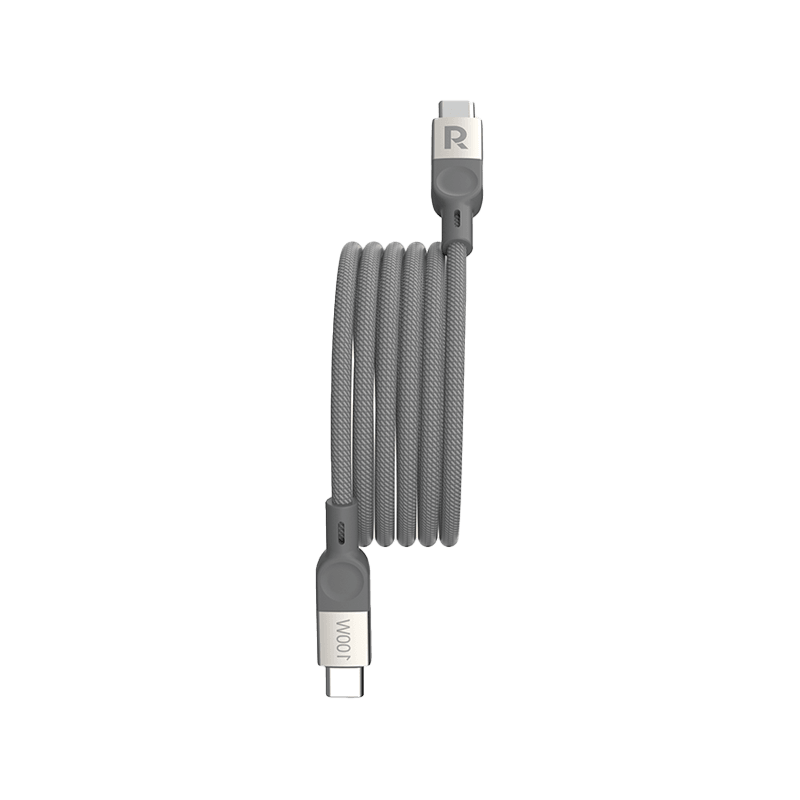 RavPower 100W USB-C to USB-C Mag Wire & Nylon Cable 1.2m - Grey