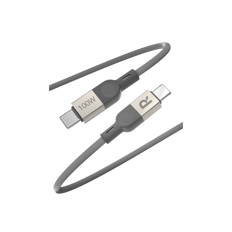 RavPower 100W USB-C to USB-C Mag Wire & Nylon Cable 1.2m - Grey