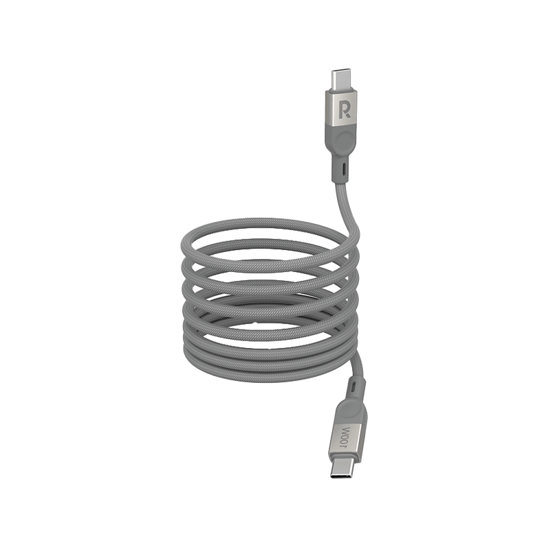 RavPower 100W USB-C to USB-C Mag Wire & Nylon Cable 1.2m - Grey