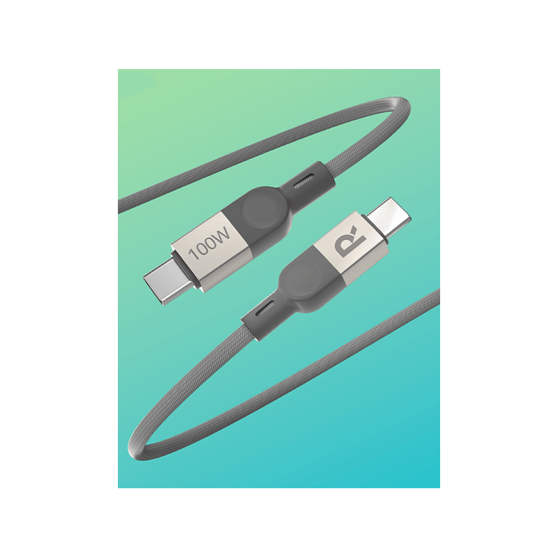 RavPower 100W USB-C to USB-C Mag Wire & Nylon Cable 1.2m - Grey