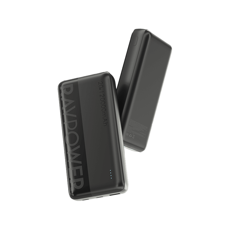 RavPower 3-Port PD 20W 20000 mAh Power Bank - Black