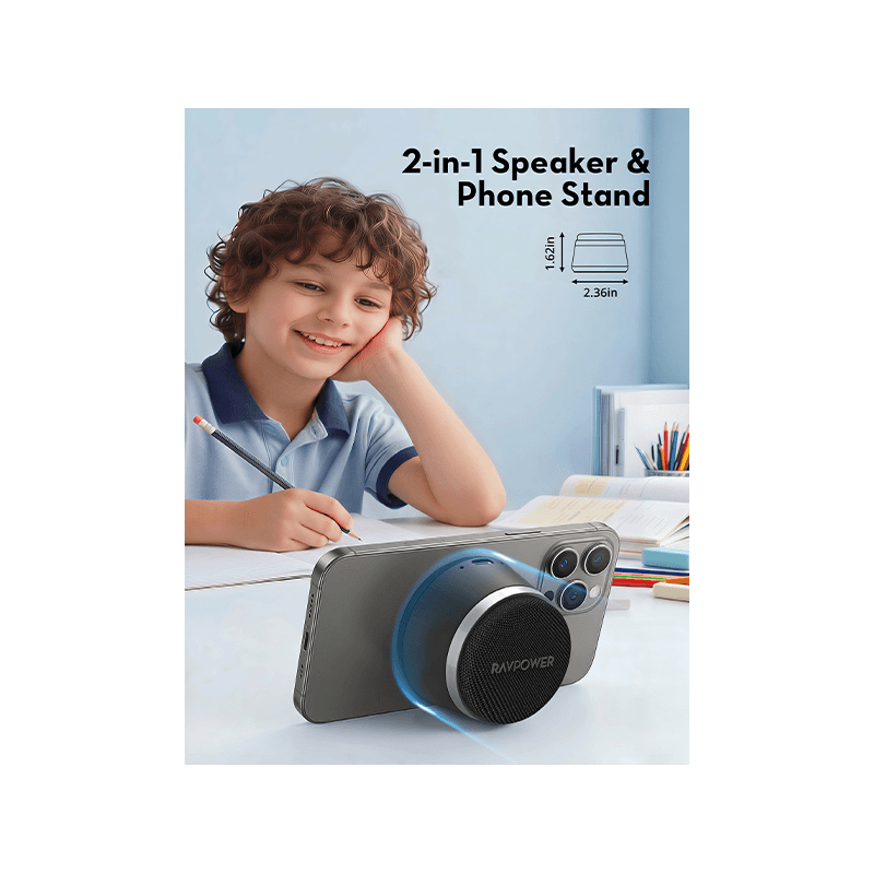 RavPower 5W Magnetic Bluetooth Speaker - Black