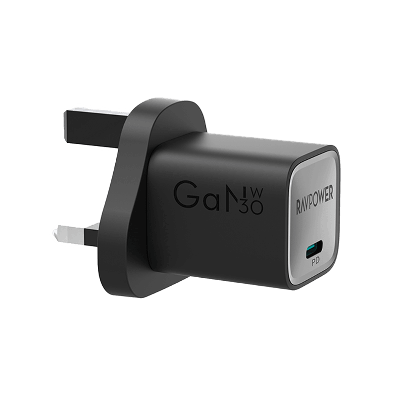 RavPower USB-C PD 30W GaN Wall Charger - Black