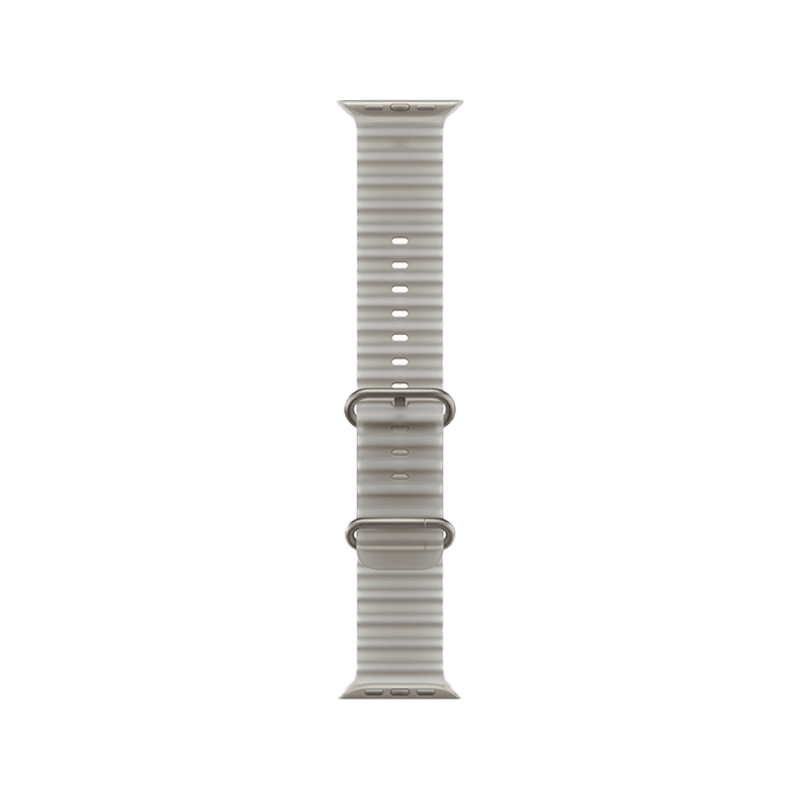 Apple Watch Ultra 4 GPS + Cellular 49mm Natural Titanium Case with Translucent Grey Ocean Band