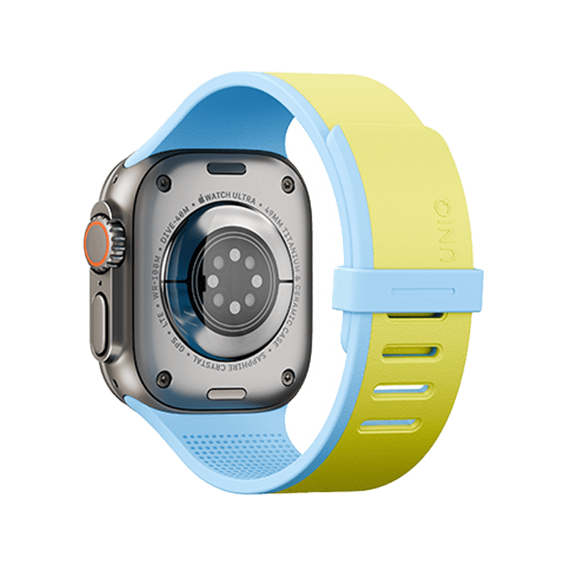 Uniq Revix IV Reversible Magnetic Strap For Apple Watch 49/46/45/44mm - Lime Spritz/Blue Surge