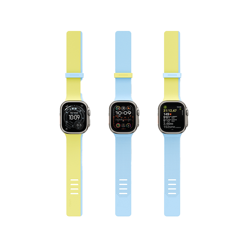Uniq Revix IV Reversible Magnetic Strap For Apple Watch 49/46/45/44mm - Lime Spritz/Blue Surge