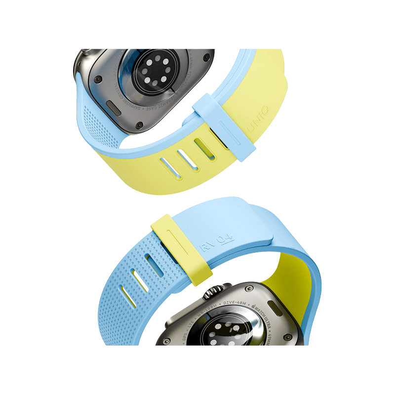 Uniq Revix IV Reversible Magnetic Strap For Apple Watch 49/46/45/44mm - Lime Spritz/Blue Surge
