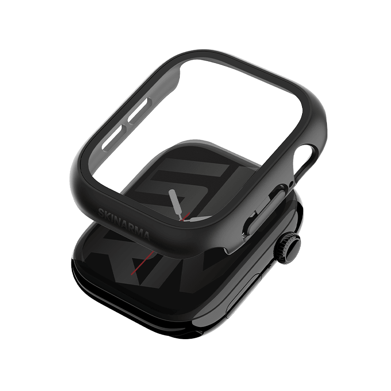 SkinArma Gado Case With Glass Shield for Apple Watch 46 MM - Black  (S12 Aluminium and Titanium Versions)