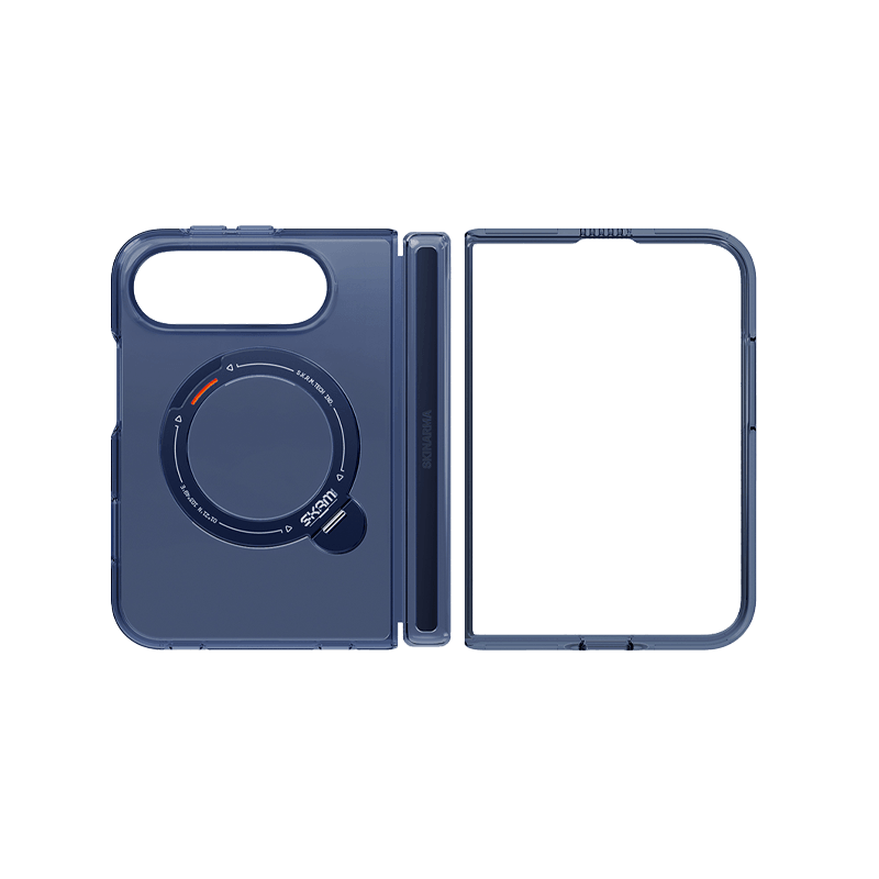 SkinArma Saido XE MagSafe Case With Rotating Kick Stand iPhone Duo - Blue