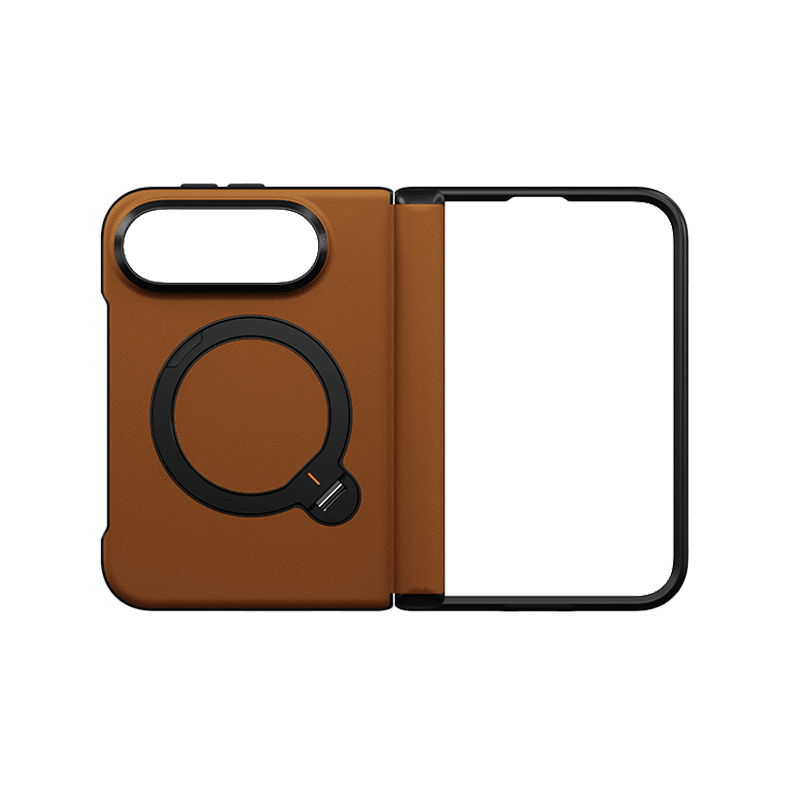 Uniq Hybrid Elix MagSafe Case With Movion 360 Rotating Kick Stand for iPhone Duo - Caramel