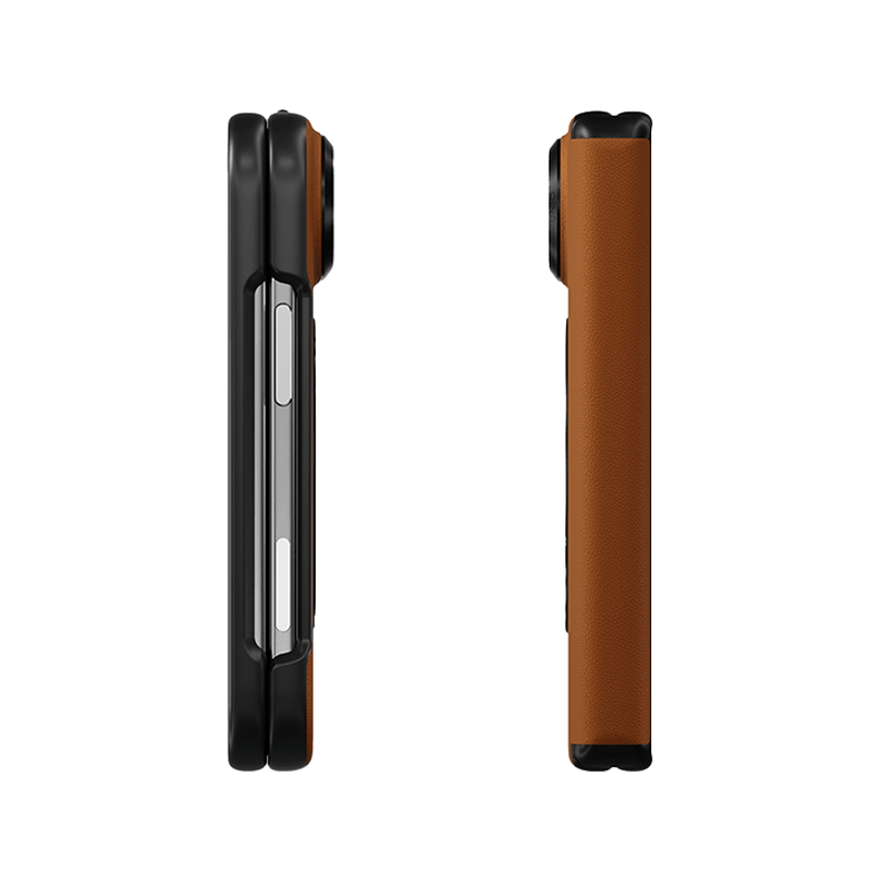 Uniq Hybrid Elix MagSafe Case With Movion 360 Rotating Kick Stand for iPhone Duo - Caramel