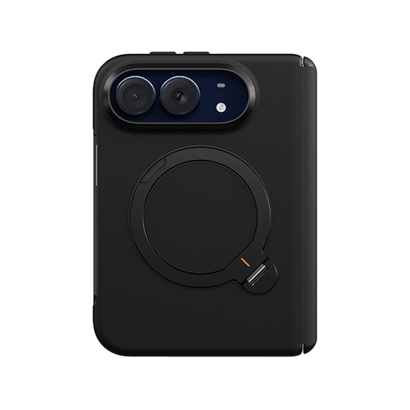 Uniq Hybrid Elix MagSafe Case With Movion 360 Rotating Kick Stand for iPhone Duo - Dallas Black