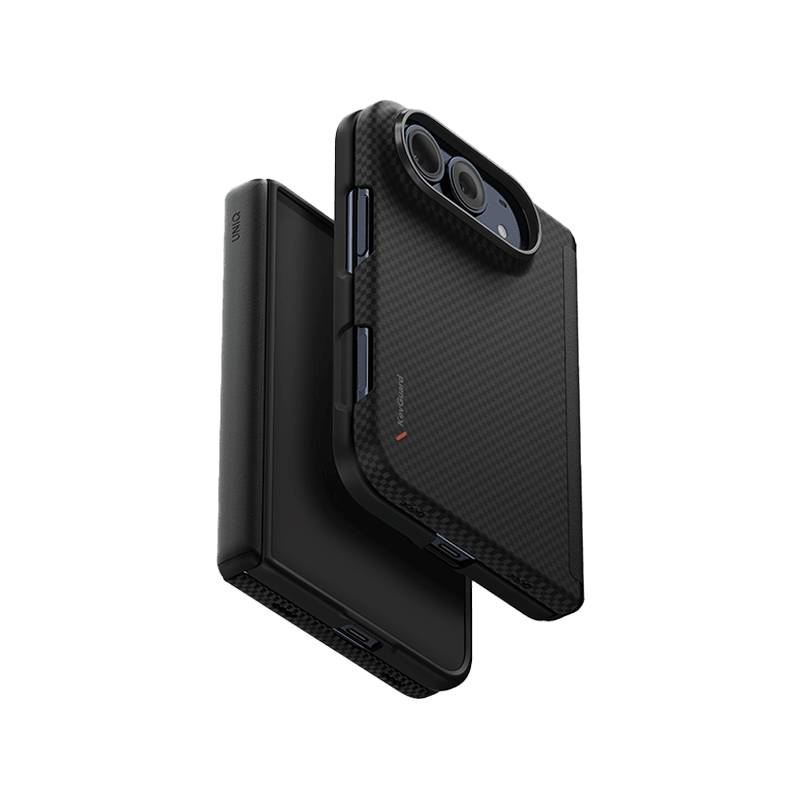 Uniq Hybrid Keva Edge MagSafe Case for iPhone Duo - Carbon Black