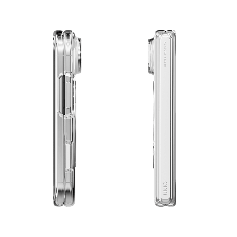 Uniq Hybrid Velix MagSafe Case With 360 Rotating Kick Stand for iPhone Duo - Lucent Clear