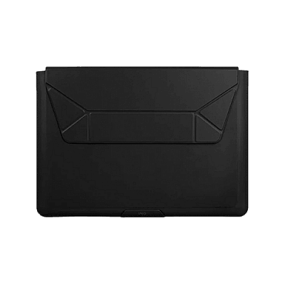 Uniq Oslo Laptop Sleeve With Foldable Stand (Up to 14") - Jet Black