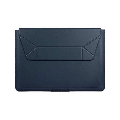 Uniq Oslo Laptop Sleeve With Foldable Stand (Up to 14") - Navy Blue
