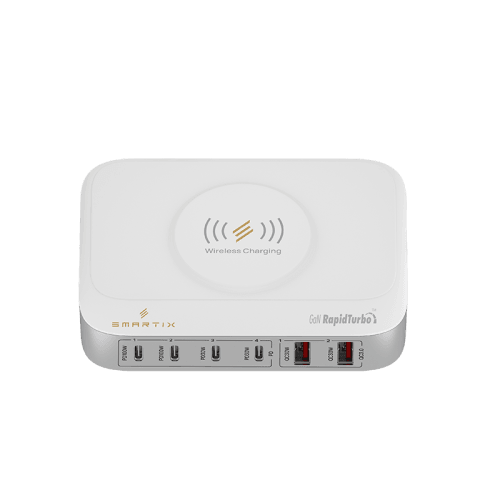 Smart Premium 4-Port USB-C PD and 2-Port USB-A Power Hub - White