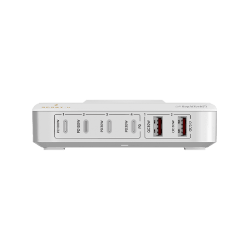 Smart Premium 4-Port USB-C PD and 2-Port USB-A Power Hub - White