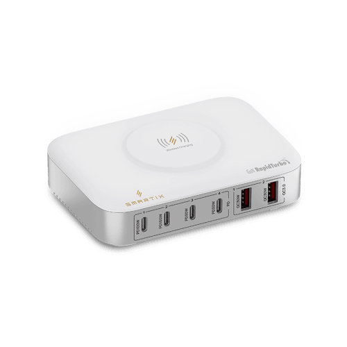 Smart Premium 4-Port USB-C PD and 2-Port USB-A Power Hub - White