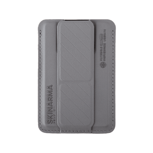 SkinArma Kado Wallet Mag-Charge Card Holder With Grip Stand - Grey / Grey