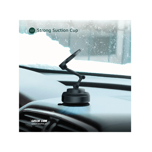 Green Lion GX-36 360° Rotation MagSafe Vacuum Suction Phone Holder - Grey