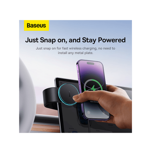 Baseus C02 Pro Magnetic Wireless Charging Car Mount - Cluster Black