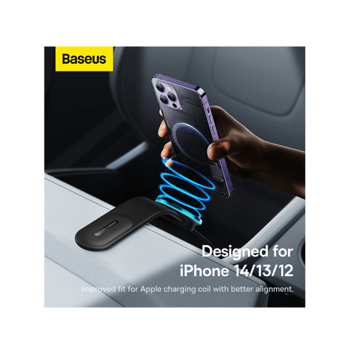 Baseus C02 Pro Magnetic Wireless Charging Car Mount - Cluster Black