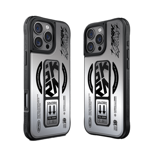 SkinArma Kira Kobai MagSafe Case With Grip Stand for iPhone 16 Pro - Chrome