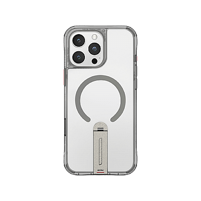 SkinArma Helix MagSafe Case With 360 Rotating Stand for iPhone 16 Pro Max - Titanium