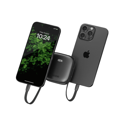 Bazic GoPower Fusion 4 in 1 Power Bank With Build in USB-C And Lightning Cable 10000mAh - Truffle