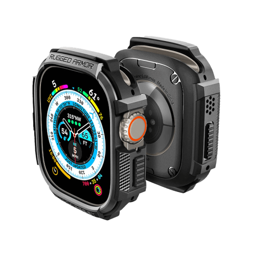 Spigen Rugged Armor Case for Apple Watch Ultra - Matte Black