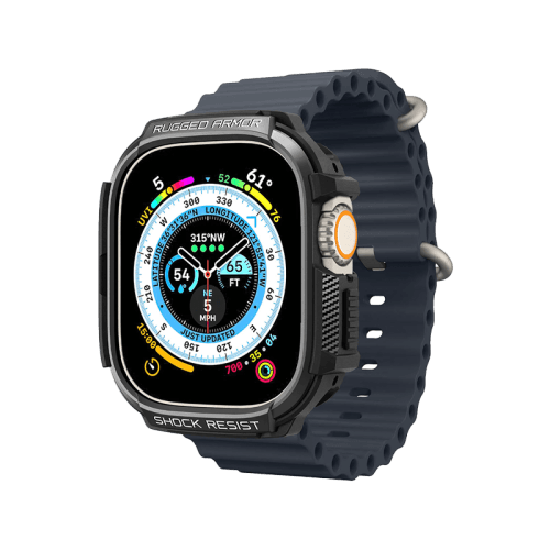 Spigen Rugged Armor Case for Apple Watch Ultra - Matte Black
