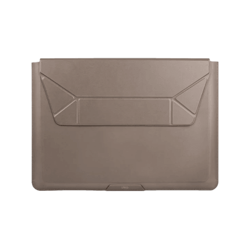 Uniq Oslo Laptop Sleeve With Foldable Stand (Up to 14") - Stone Grey