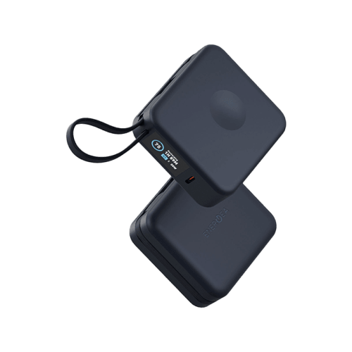 Energea Magpac Mini Plus Wireless Power Bank 10000mAh With Build in USB-C Cable & Display - Blue