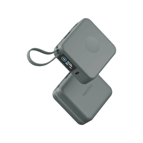 Energea Magpac Mini Plus Wireless Power Bank 10000mAh With Build in USB-C Cable & Display - Sage