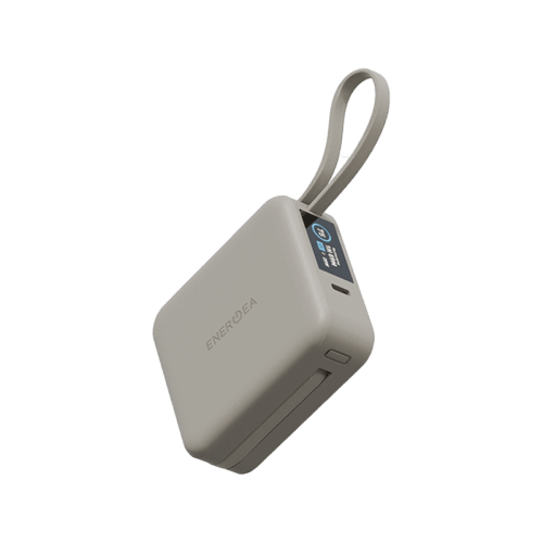 Energea Magpac Mini Plus Wireless Power Bank 10000mAh With Build in USB-C Cable & Display - Sand