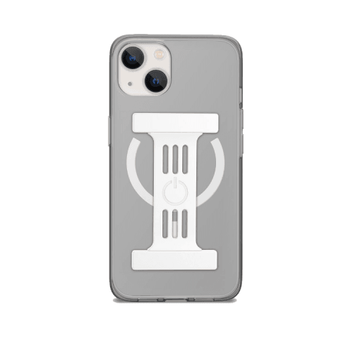 Goui Magnetic Case With Magnetic Bars for iPhone 13 + Magnetic Strap - Transparent
