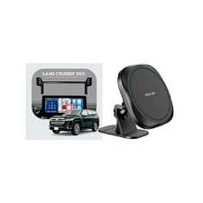 Bundle - Car Mount Screen Frame 2 Side for Land Cruiser 300 (2023- 2025) + Green Lion GLH-10 360° Rotation MagSafe Phone Holder - Black