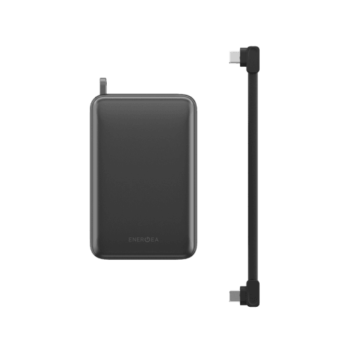 Energea Compac Ultra 67W PD 20000mAh Power Bank With Built-in USB-C Cable - Gunmetal