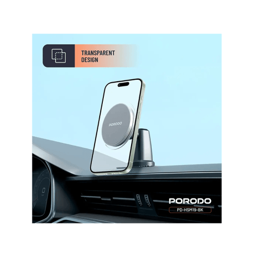 Porodo 2 In 1 Magsafe Magnetic Air Vent & Dash Mount - Black