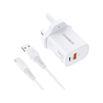 Choetech  1-Port USB-C + USB-A PD 20W Wall Charger - White