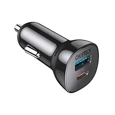 Choetech PD + QC 38W Fast Car Charger - Black