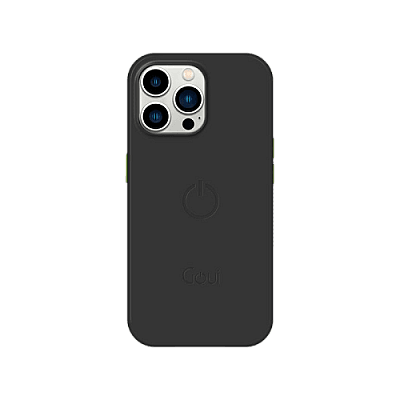 Goui Magnetic Case With Magnetic Bars for iPhone 15 Pro + Magnetic Strap - Black Stone
