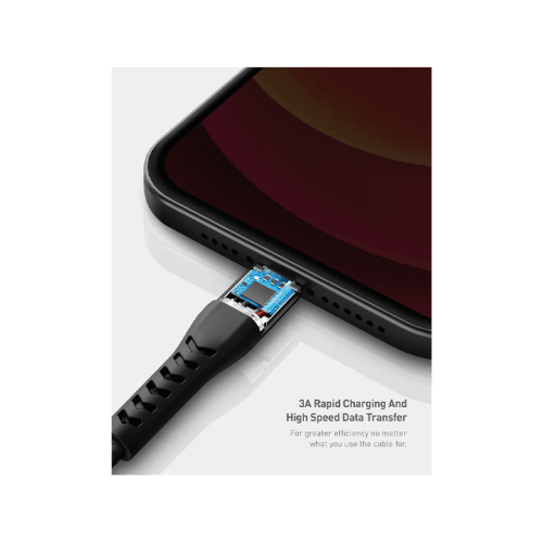 Energea Nyloflex USB-A to Lightning Cable 1.5M - Black