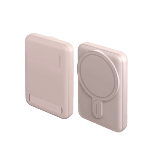 Energea Magpac Mini Ultra Slim Magsafe Compatible Power Bank With Stand 10000mAh - Pink