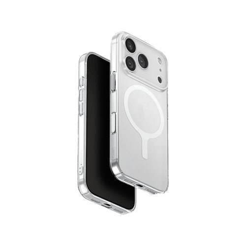 Uniq Airsuit MagSafe Case for iPhone 17 Pro Max - Glossy Clear / White